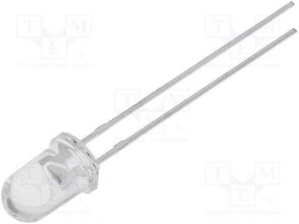Diodo LED 5mm BLANCO CALIDO 14250-28500Mcd 15º