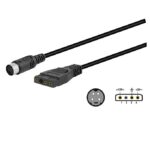 Cable MiniDin Hembra 4pin-Molex 3 pin WIR043