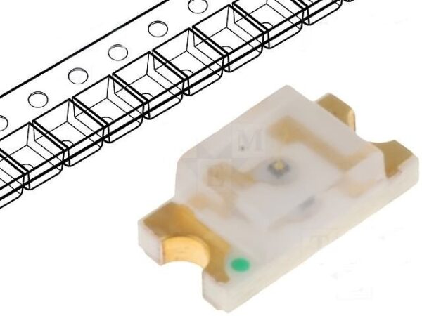 Diodo LED SMD AMARILLO 3,2x1,6mm 10mcd 1206
