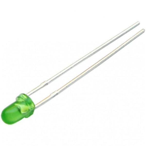 Diodo LED VERDE 3mm 85mcd 85º