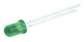 Diodo LED VERDE 5mm 12Vdc 1800mcd Difuso
