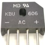 Puente Rectificador 1000V 6Amp 24x12mm Hilos KBU610