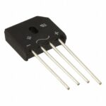 Puente Rectificador 100V 12Amp 4 pin plano GBU12B