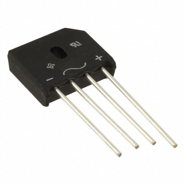 Puente Rectificador 100V 12Amp 4 pin plano GBU12B