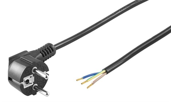 Cable Alimentacion SCHUKO 3x0,75mm 1,5m NEGRO