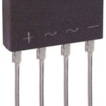Puente Rectificador 400Vdc 2Amp 4 Hilos planos KBP204G