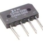 Puente Rectificador 80V 3,7A Hilos 32x15mm B80C3700H