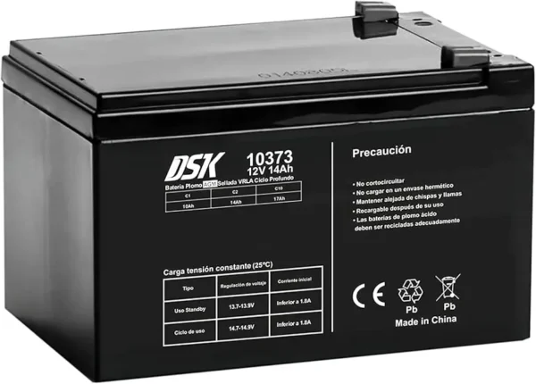 Bateria PLOMO AGM CICLICA 12V/14Ah 151x99x98mm VEHICULOS DSK