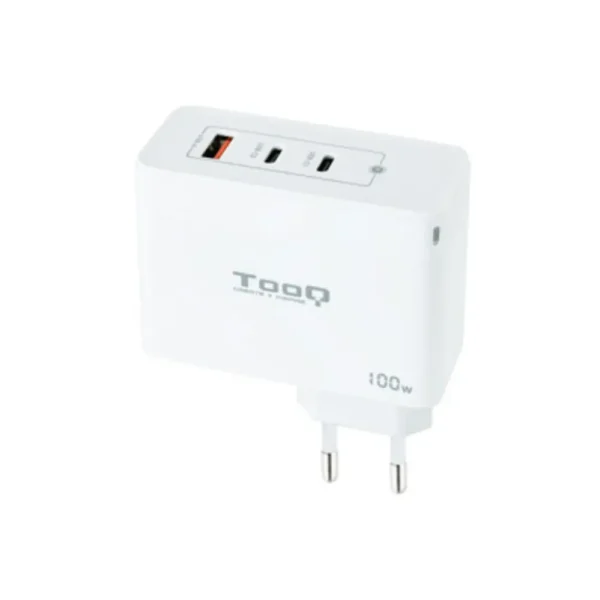 Cargador 2xUSB-C/PD USB-A/QC 100W GAN BLANCO TOOQ