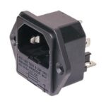 Conector Alimentacion BASE IEC320 C14 + portafusible