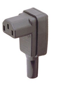 Conector Alimentacion C13 IEC320 Hembra Acodada 10Amp