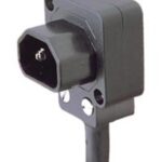 Conector Alimentacion IEC320 C14 Macho Acodado 10Amp