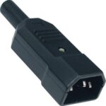 Conector Alimentacion IEC320 C14 Macho Recto 10A/250Vac