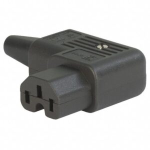 Conector Alimentacion IEC320 C15 Hembra Acodado