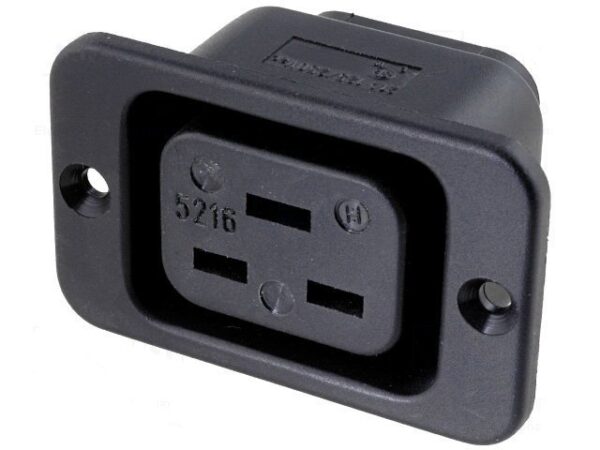 Conector Alimentacion IEC320 C19  Hembra 16A Panel