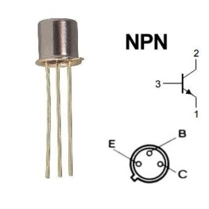 Transistor NPN 45V 200mA 0,75W TO18  BC107B