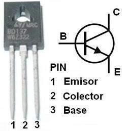Transistor NPN 60V 1.5Amp 8W TO126 BD137-25