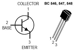 Transistor NPN 65V 100mA 500mW capsula TO92 BC546B
