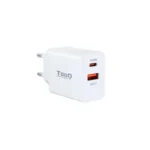 Cargador USB-C/PD USB-A/QC 20W BLANCO TOOQ