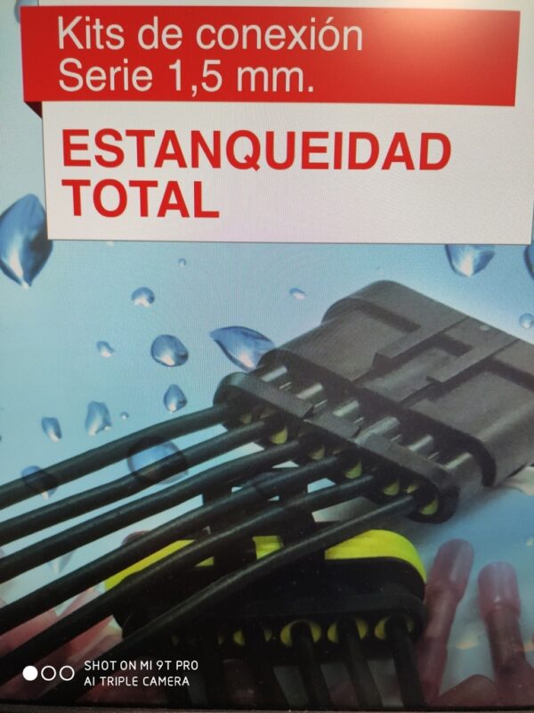Conector Aereo 2 vias con cables 90mm