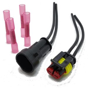 Conector Aereo 2 vias con cables 90mm Macho/Hembra
