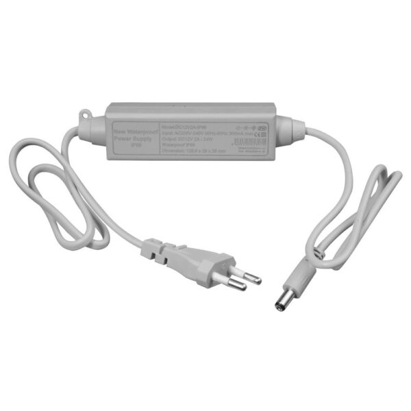 Alimentador Salida Fija 12Vdc 2Amp 24W conector 5,5x2,1mm Impermeable DC12V2A-IP66