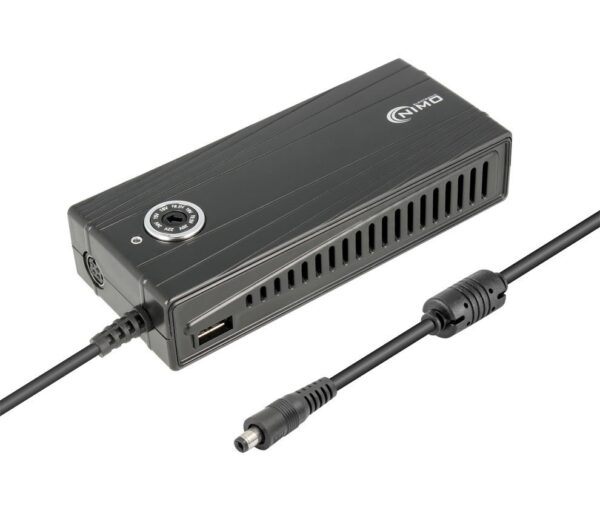 Cargador Portatil Universal 15V-24Vdc +1xUSB 90W con 9 Conectores  ALM268