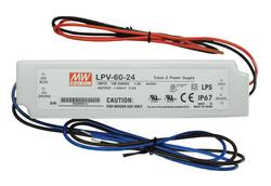 Driver LED 24Vdc 60W 2,5A IP67 MW LPV-60-24
