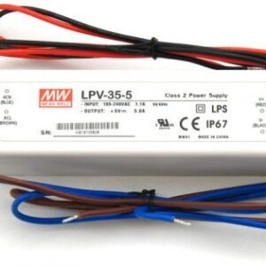 Driver LED 5Vdc 30W 5A IP67 MW LPV-35-5