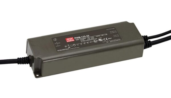 Driver LED Regulable 24Vdc 120W 5A IP67 MW PWM-120-24