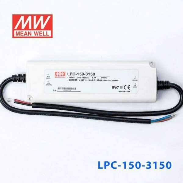 Driver LEDs 24-48Vdc 151W 3150mA IP67 MW LPC-150-3150