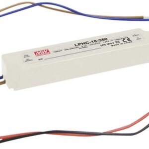 Driver LEDs 350mAh 16,8W 6-48Vdc IP67 MW LPHC-18-350