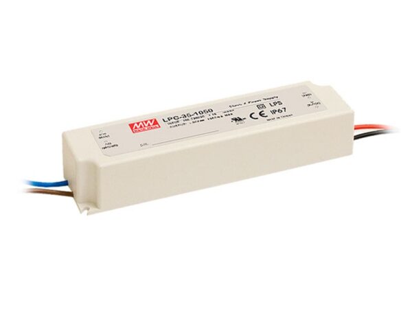 Driver LEDs 9-30Vdc 31W 1050mAh IP67 MW LPC-35-1050