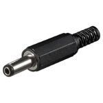 Conector Alimentacion DC Macho Aereo medidas 6,3x3,1x10mm
