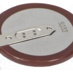 Bateria LITIO CR2330 3Vdc/50mAh Cto. Impreso 2Pin Posición Horizontal