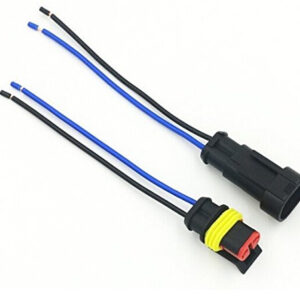 Conector Areo Pareja 282104+282080 IP67 2 Vias con Pines y Cables