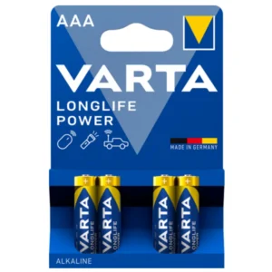PILA AAA/LR03 Alcalina 1,5V VARTA LONGLIFE POWER (Blister 4 Unidades)