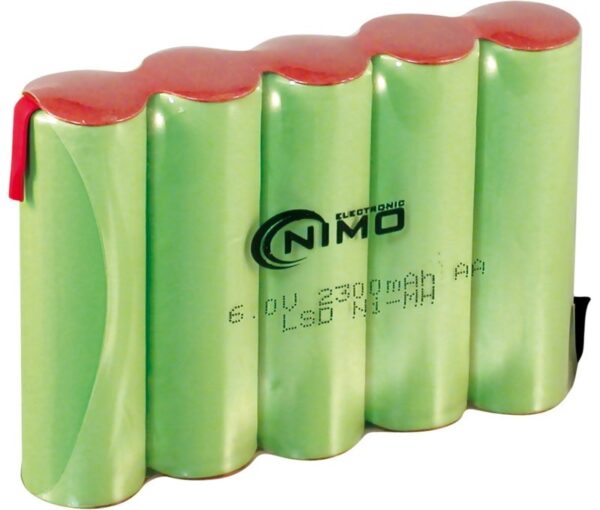Batería NI-MH AA/R6x5 6V/2300mAh Terminales Sodar