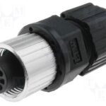Conector M12 Hembra 4 pin recto Aereo AMPHENOL
