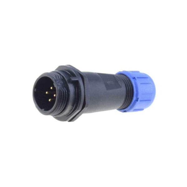 Conector Macho 4 pines IP68 Redondo con Rosca Exterior AEREO