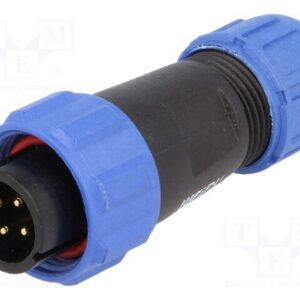 Conector Macho 4 pines IP68 Redondo con Rosca Interior AEREO