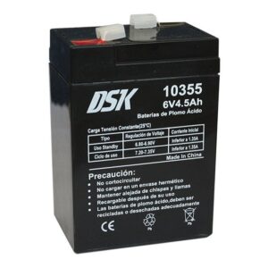 Bateria PLOMO AGM 6V/4,5Ah 70x47x101mm DSK (MV645)