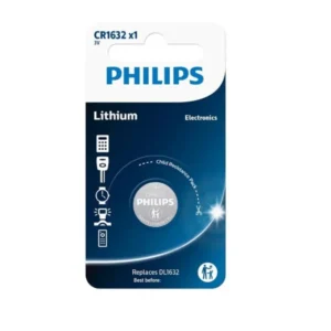 PILA LITIO CR1632 PHILIPS 3V/125mAh (Blister 1 Pila)