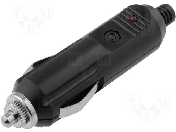 Conector Mechero Coche con Fusible y Piloto 5A 12/24Vdc