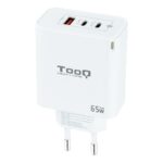 Cargador 2xUSB-C/PD USB-A/QC 65W GAN BLANCO TOOQ