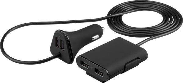 CARGADO USB-Ax4 5Vdc 2,4Ah/9,5Ah Entrada 12-24Vdc Mechero Coche