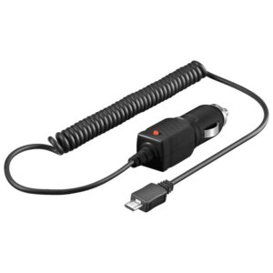 CARGADOR MicroUSB-A 5Vdc 1Ah Cable 1,5m Mechero Coche 12V/24Vdc