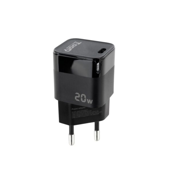 Cargador USB-C/PD 20W NEGRO TOOQ