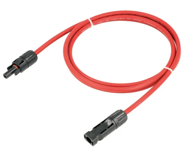 Conexion Placa Solar MC4 6mm Macho-Hembra 2mts ROJO