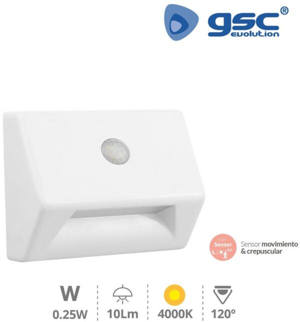 Sensor Crepuscular y movimiento para Escalera